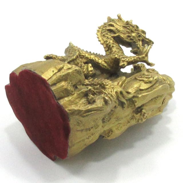 Amazon.co.jp: 龍 置物 風水 山水龍 開運 龍の置物 虹入り水晶付 丸玉