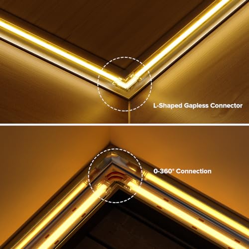 Tira LED FCOB Flexible 32.8FT con Conector y Cable Extensión miniatura 6