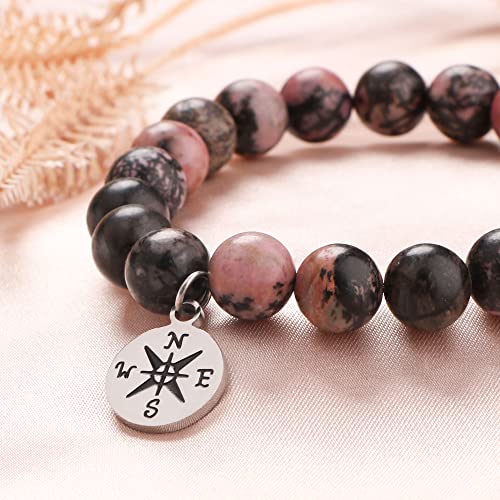 Image of Joycuff Graduation Gifts for Her Him Class of 2026 Graduation Bracelets Inspirational Graduation Compass Bracelet for Women College Graduation Gift for Him Her