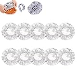 50PCS Aluminum Foil Heat-Retaining Cover for Home Dining Tables and Food Containers,Aluminum Foil Insulation Cover,Elastic Food Covers,Kitchen Freshness Preservation and Insulation (10pcs,42cm)