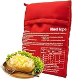 Microwave Potato Baking Bag - Perfect Baked Potatoes in Minutes, Reusable & Efficient Red Microwave Potato Cooker, Ideal for Quick Home-Cooked Potatoes, Red
