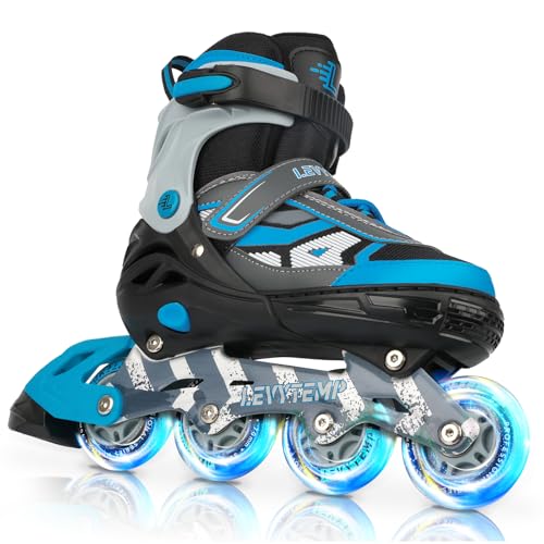 LEVYTEMP Adjustable Inline Skates for Kids and Adults, Outdoor...