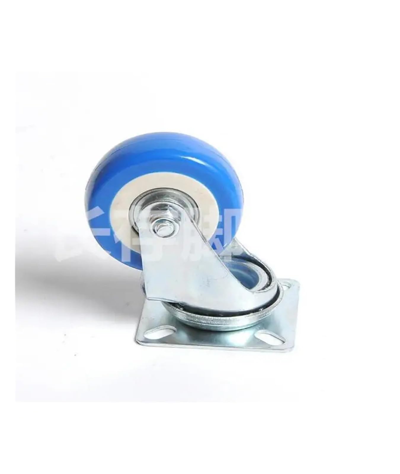 Lot de 4 roues universelles 2" en PVC bleu à double roulement, silencieuses et résistantes à l'usure, plates et amovibles