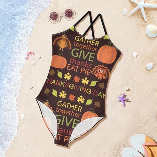 Image of Ollabaky Girls One Piece Swimsuit Bathing Suit Beachwear