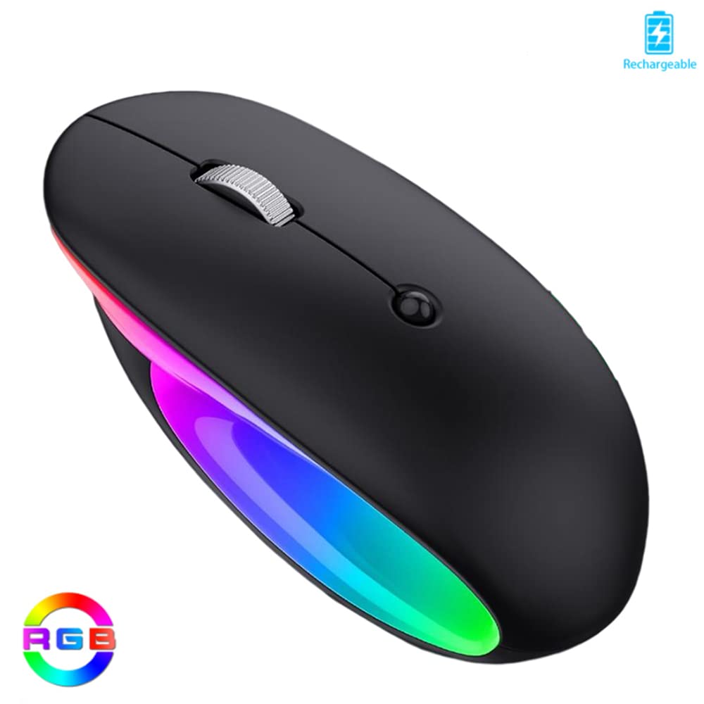 Mouse Wireless Bluetooth Ricaricabile - Silenzioso, DPI Regolabile, Ultra Slim, Nero - Foto 4