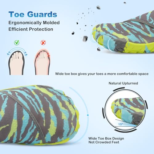 Image of L-RUN Hiking Shoes Women Waterproof Mens Water Shoes for Swim Diving Surf Barefoot Grey M US (Women 10, Men 8.5)=EU41