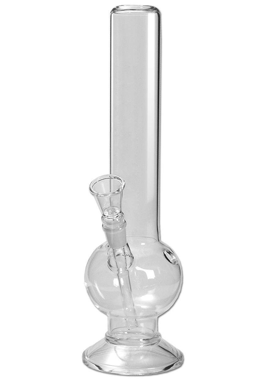 Breitseite Wasserpfeife, Glas-Bong, Zylinder-Bong mit Kugel | 40 cm, NS 19 (18,8mm) | klar | von bong-discount