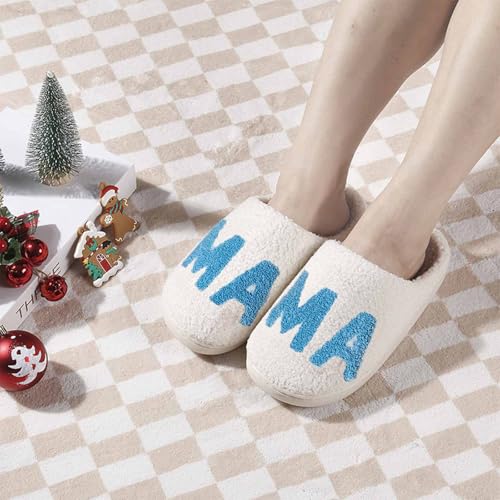 Image of Comfy House Slippers For Women Men, Ladies Fuzzy Bedroom Slippers,indoor Outdoor Memory Foam Shoes