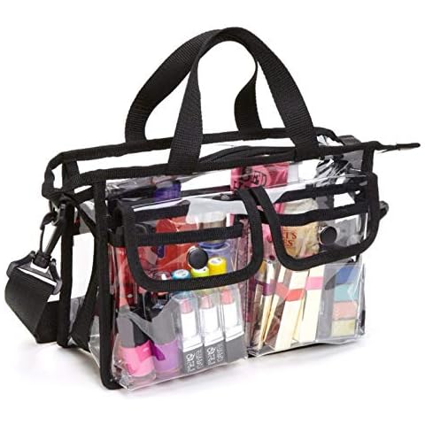 Clear Bag, EVA Cosmetic Storage Bag Portable Travel Makeup Bag for Women and Girls Waterproof Toiletry Bags Shoulder Strap Bag for Beach Travel Cover