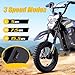 KOOZ 36V 300W Electric Dirt Bike for Kids - 3 Speed Modes Teen Electric Motorcycle Up to 15.5 MPH & 14 Miles Long-Range, Shock Absorber & Rear Brake, 12