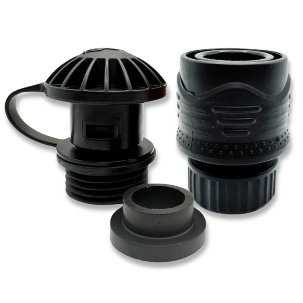 Kit de descarga de conexión rápida fuera de borda para motores de barco Mercury, Suzuki, Yamaha y Honda, adaptador de descarga marina con junta de carenado y conexión rápida material de nailon relleno