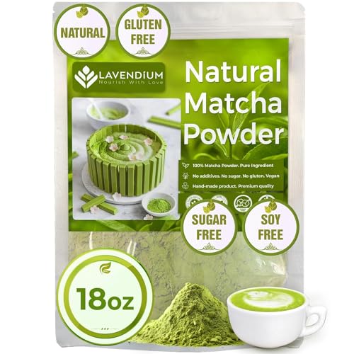 Image of Lavendium Matcha Powder, Matcha Green Tea Powder for Lattes & Baking, 18 oz