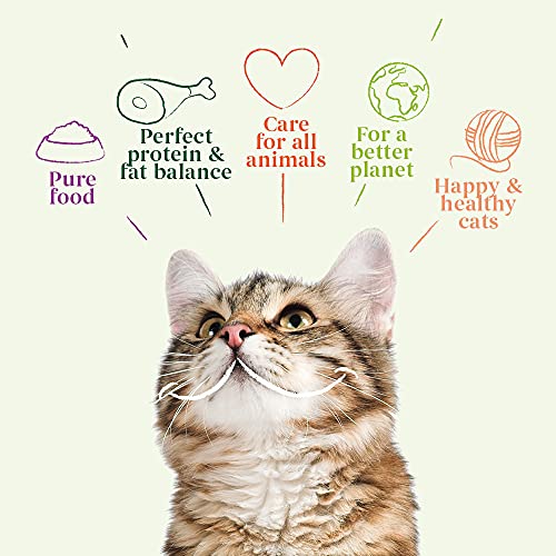 YARRAH Bio Katzenfutter trocken | weizenfrei | Hochwertiges Premium Trockenfutter für Katzen | Hoher Nährstoffanteil | Futter für Katzen jeden Alters mit Bio-Huhn und MSC Fisch, 2.4kg