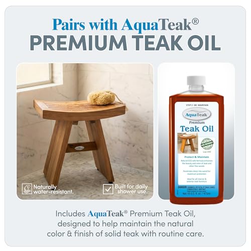 Image of AquaTeak Asia 18 inch Teak Shower Bench