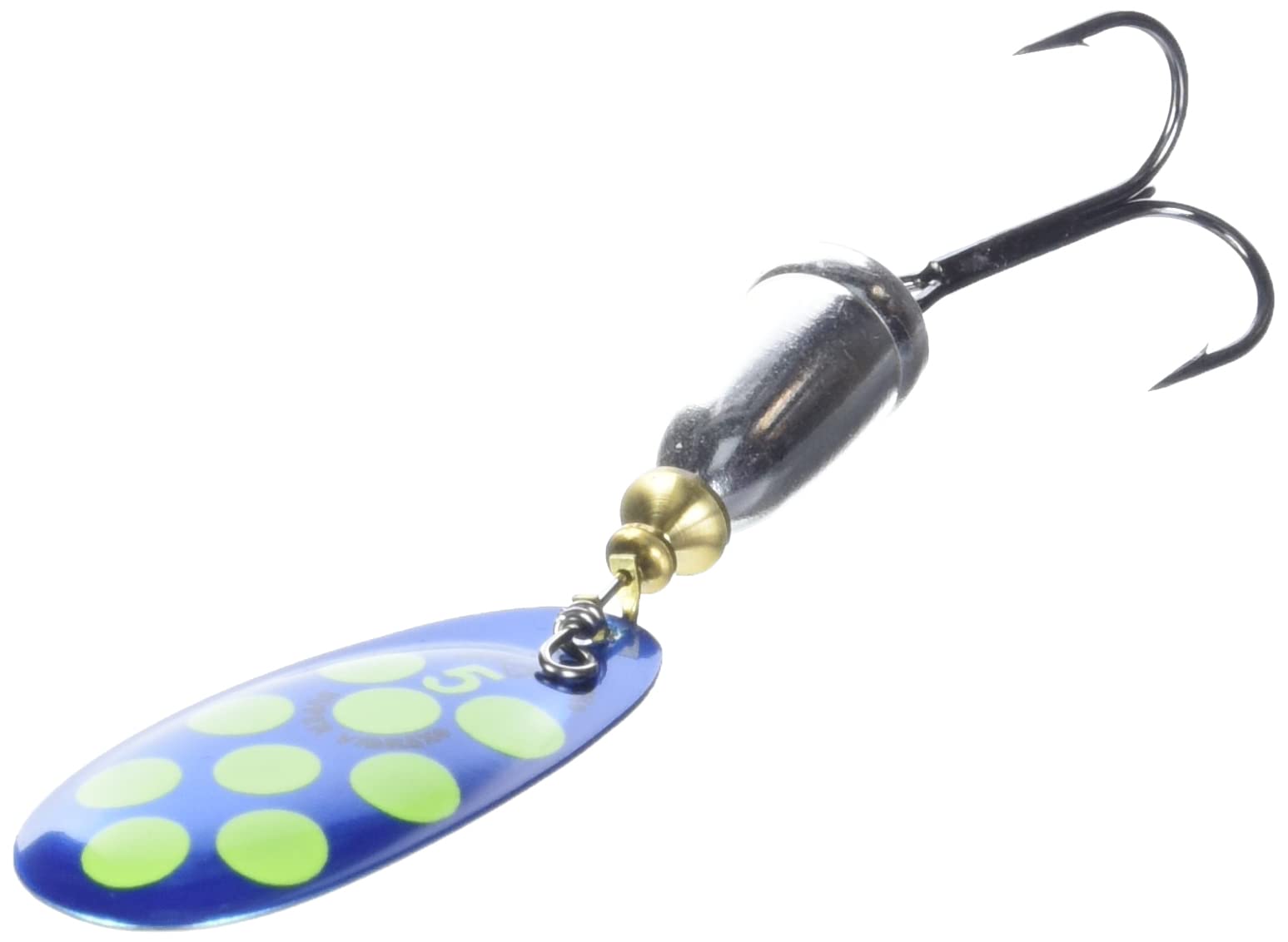 Blue Fox Classic Vibrax Spinner, 7/16-Ounce, Blue/Fluorescent Yellow/Silver UV