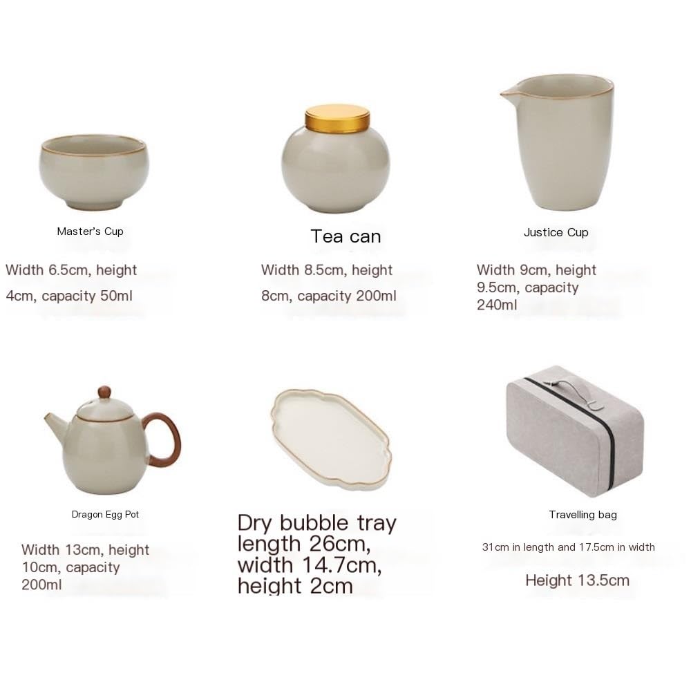 XYNSNDB Teedose, Vorratsdose für losen Tee, Reise-Teeset, Teekanne, Teetasse, Teetablett, Aufbewahrungstasche für den Außenbereich, Aufbewahrungsbehälter für Zuhause, Glas, Teedose (grün, B)