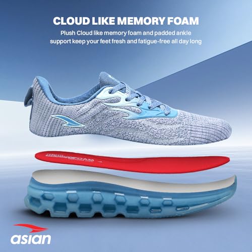Image of ASIAN Powerplay-29 Men's Running Shoes | Fire-Pattern Design with HexaFlow TPU Sole | Fish-Scale Yarn Upper Shoe | Premium Athletic Sporty Sneakers