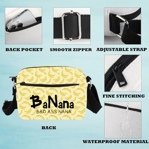 Banana Nana Gift Nana Appreciation Gift BaNana Bad Ass Nana Crossbody Bag Mother’s Day Gift for Grandma3