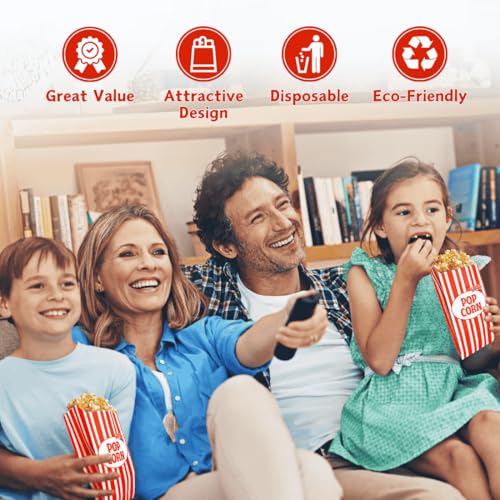 popcorn bags greaseproof popcorn bags individual servings 128 pcs convenient portions movie night supplies versatile popcorn containers ideal for parties and events