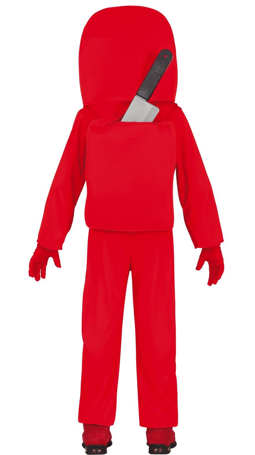 FIESTAS GUIRCA, S.L. Costume da Among Us Rosso Spaziale Bambini