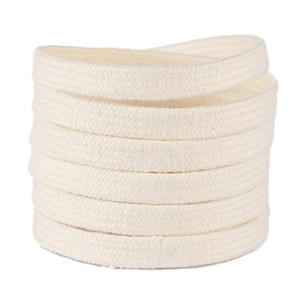 ZHENTOR[2 Pairs] Zhentor Flat Athletic Shoe Laces - Cotton Shoelaces for Sport Canvas Shoes and 70S Replacement Sneakers
