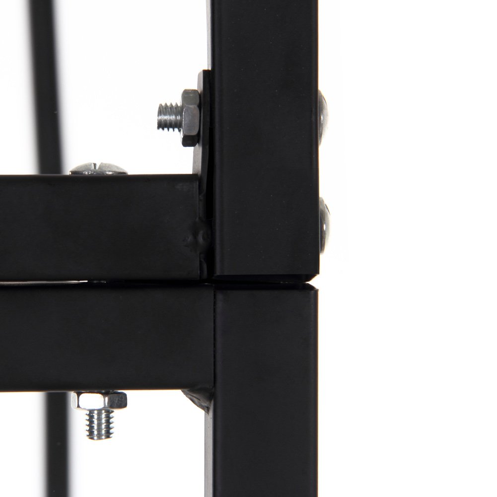 BAKAJI Arco da Giardino Supporto per Rose Piante Rampicanti in Metallo 113 x 50 x 205H cm Colore Nero