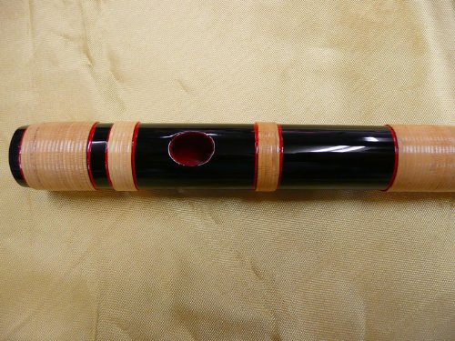 Amazon | 高級黒紫水民謡笛（洋音階）籐半重巻8本調子7穴 | 篠笛