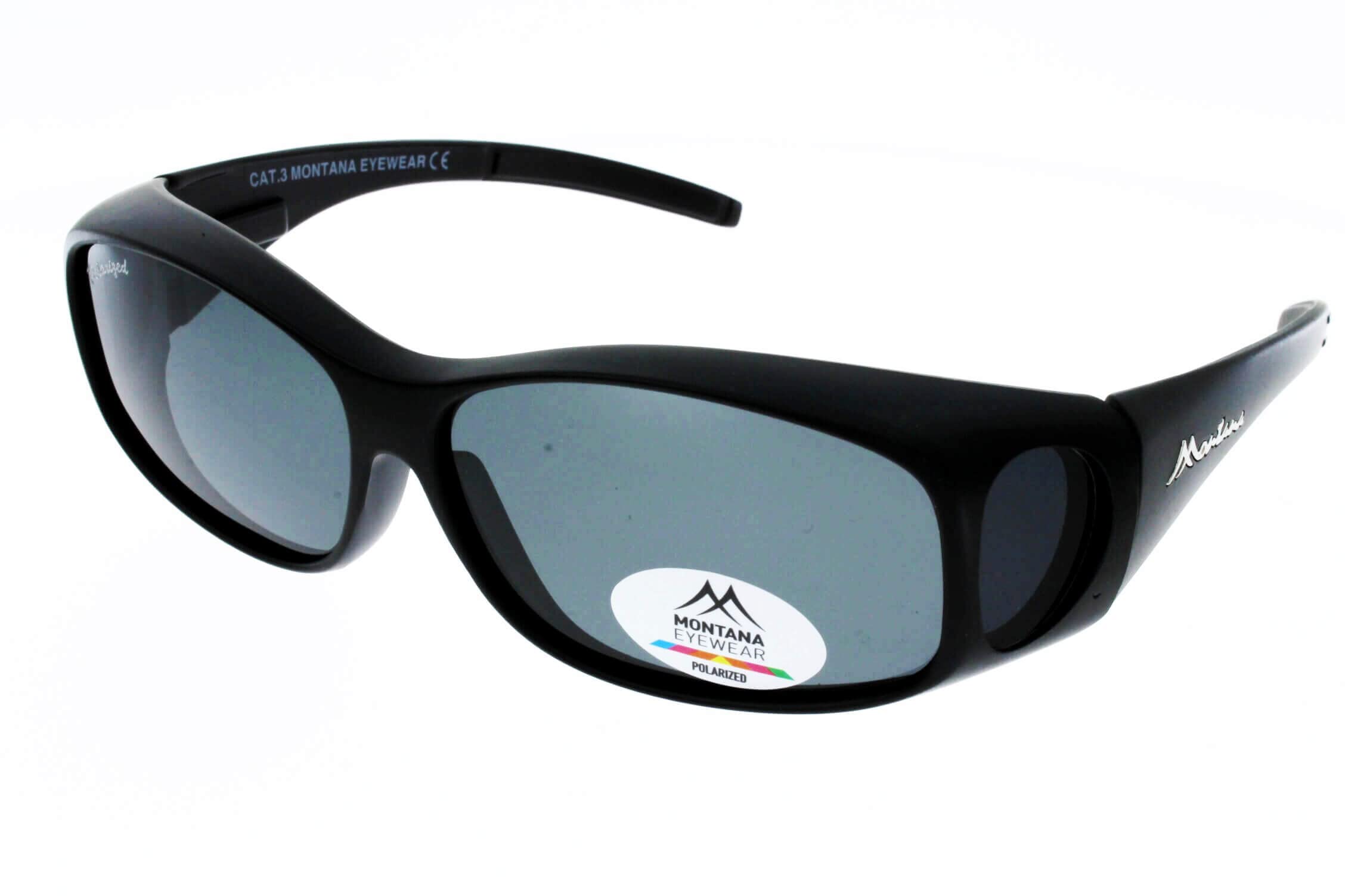 Montana MFO1C Montana - SUR-LUNETTES MONTANA MFO1C, negro mate, vidrio gris polarizado