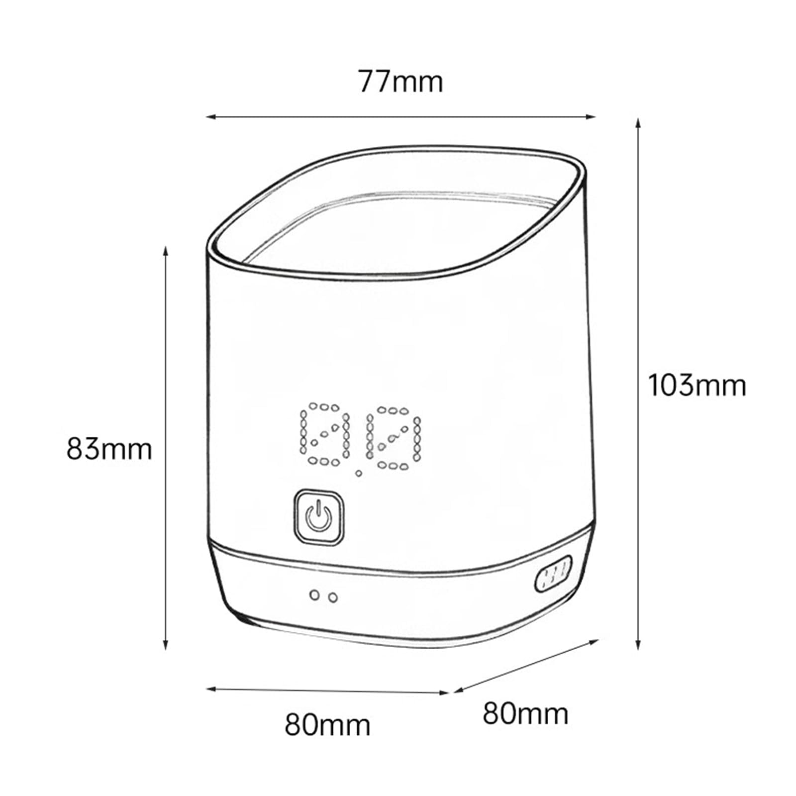 Taza dosificadora de café recargable con pantalla LED, escala de precisión de 0,1 g, capacidad de 500 g y apagado automático de 60 segundos para medir café molido