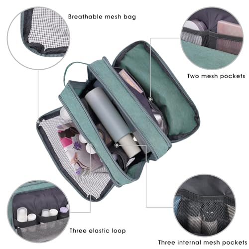 Image of WANDF Travel Toiletry Bag for Men, Small Dopp Kit for Toiletries