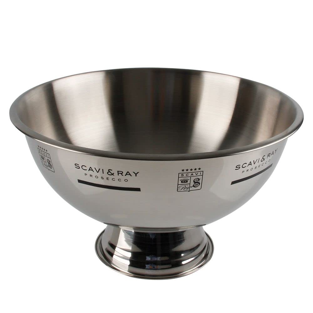 SCAVI & RAY Silver Bowl - Champagnerschale Sektkühler aus Edelstahl