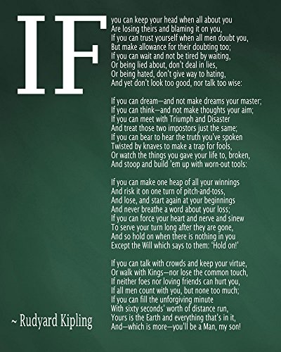 Cuadro IF Poem de Kipling, el regalo de motivación ideal en formato lámina de 33x48 cm