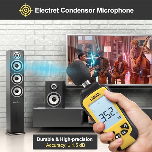 decibel meter lonvox sound level meter with 30  130 dba measuring range spl meter with 24534 backlit lcd db meter with maxmin noise measurement noise meter for classroom noisy neighbor factory