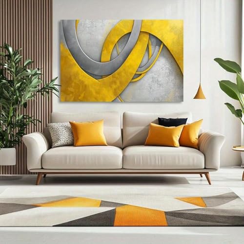 Décoration d'intérieur haut de gamme peinture abstraite encadrée - 3