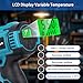 Cordless Heat Gun Compatible with Makita 18v Battery, Hot Air Gun LCD Display Variable Temperature (122°F~1022°F) and 5 Nozzles for for Paint Remover/Stripper, Home Improvement (No Battery) (Blue)
