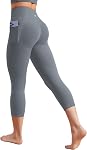 Queenie Ke BareLuxe Capri Leggings for Women 19" Butt Scrunch High Waisted Workout Yoga Pants with Pockets Tummy Control