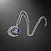 Lcbulu Galaxy Crescent Moon Pendant Necklaces Jewelry for Women18''