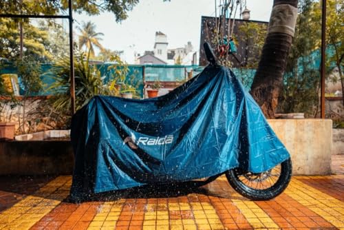 Image of Raida RainPro Bike Cover for RE Continental GT 650 (Navy Blue) Waterproof | Dustproof | with Mirror Pockets