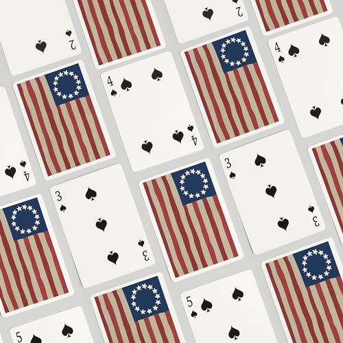 Betsy Ross Flag, 52 cartas para póker para adultos miniatura 4