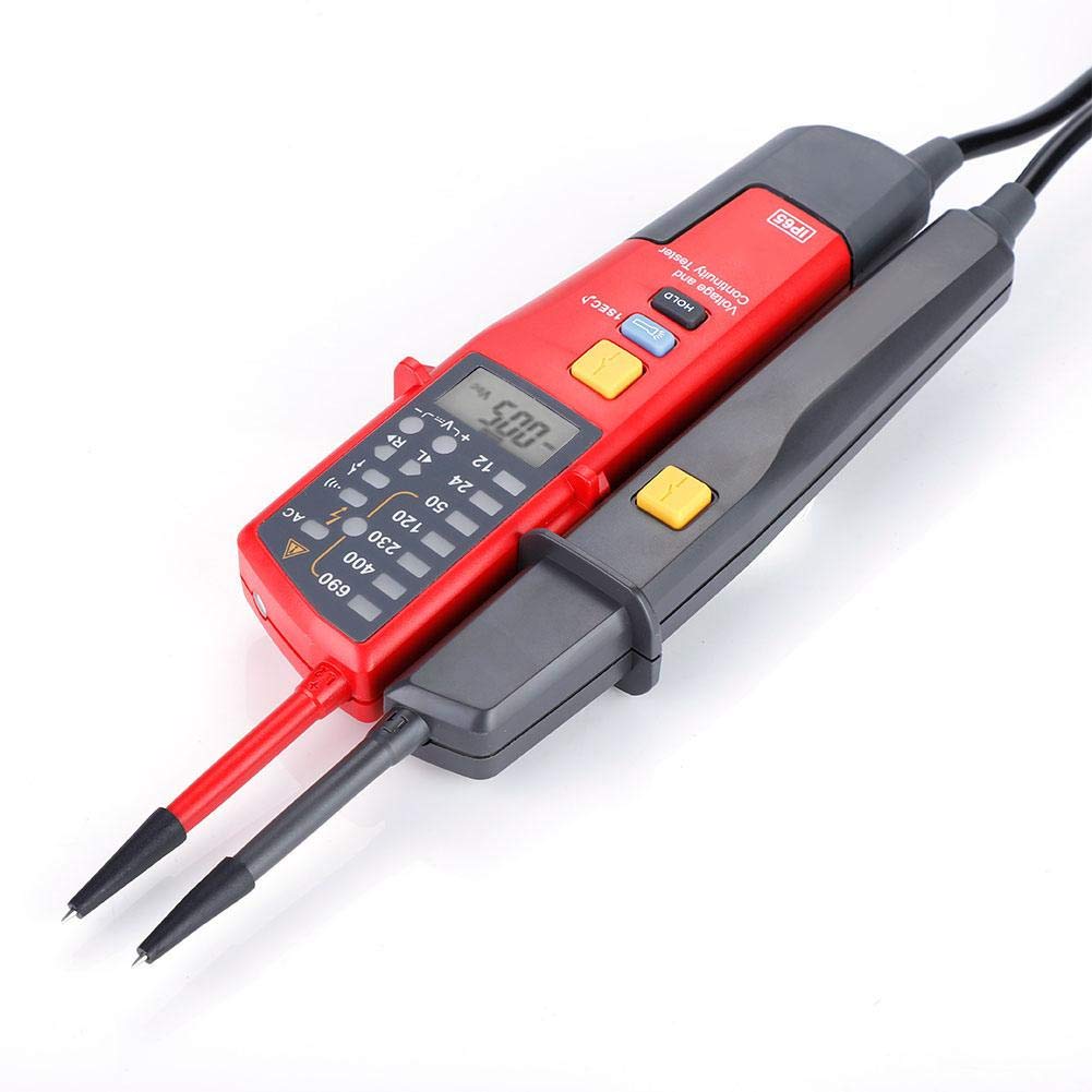 Rango automático medidor de voltaje UT18C LCD/LED detector multímetro digital continuidad de voltaje RCD probador con pantalla LCD