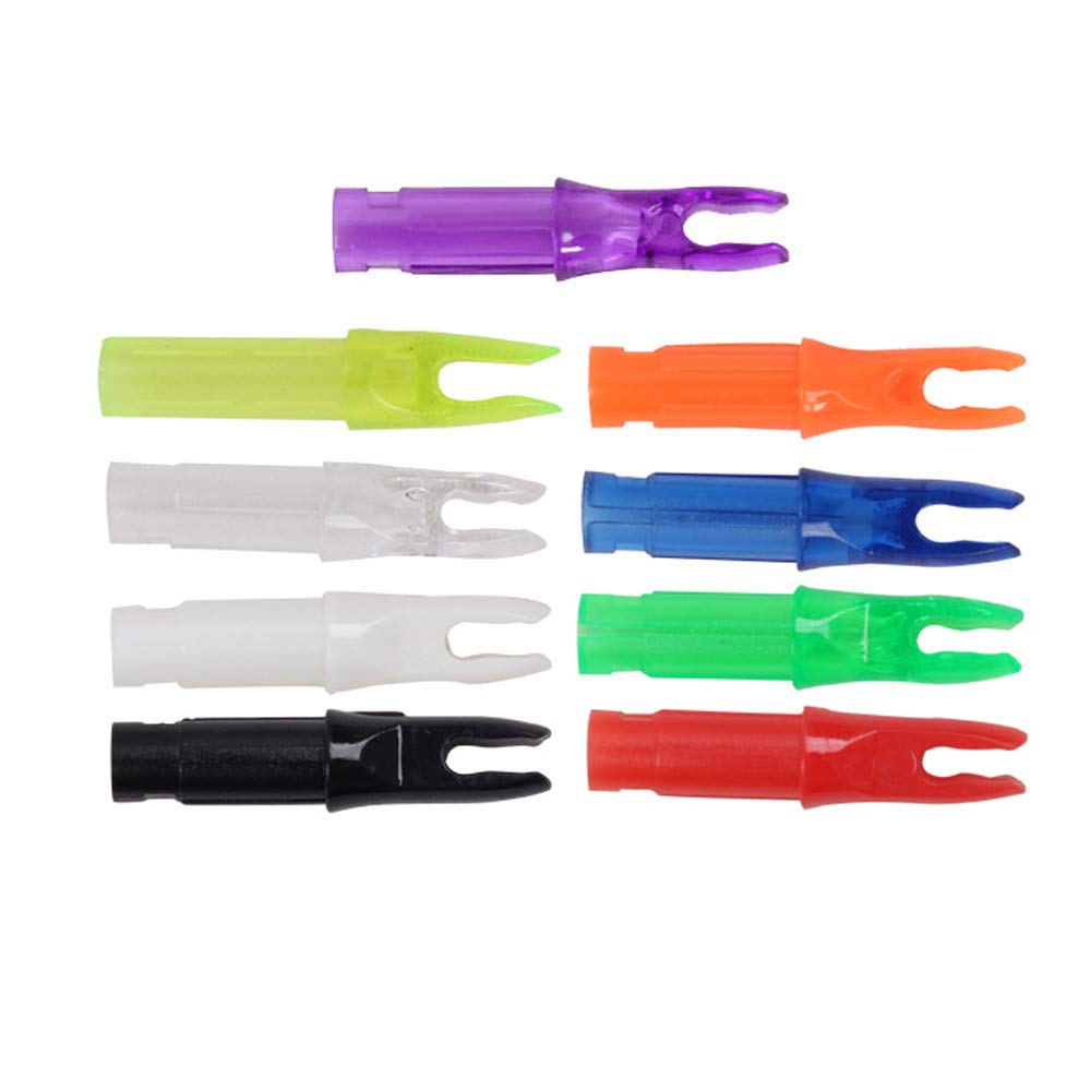Paquete de 50 Flechas de Tiro con Arco Nock, Accesorios de Cola de Flecha de Arco para ID 6.2 mm, Ejes de Flecha de Carbono de Fibra de Vidrio de Aluminio, Tiro de Caza