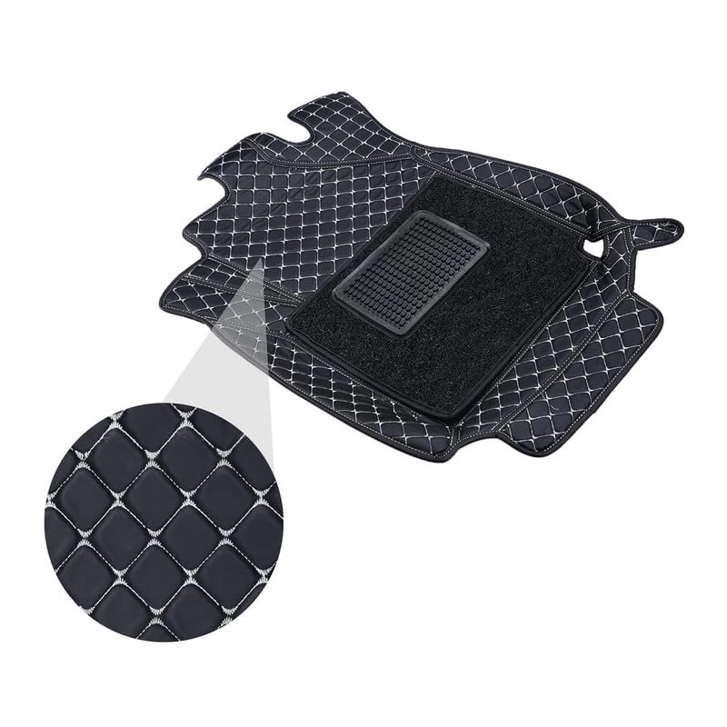 Image of Mr Mattie 7D Car Floor Mats Compatible with Volvo S-90 (2018), Black /Silver