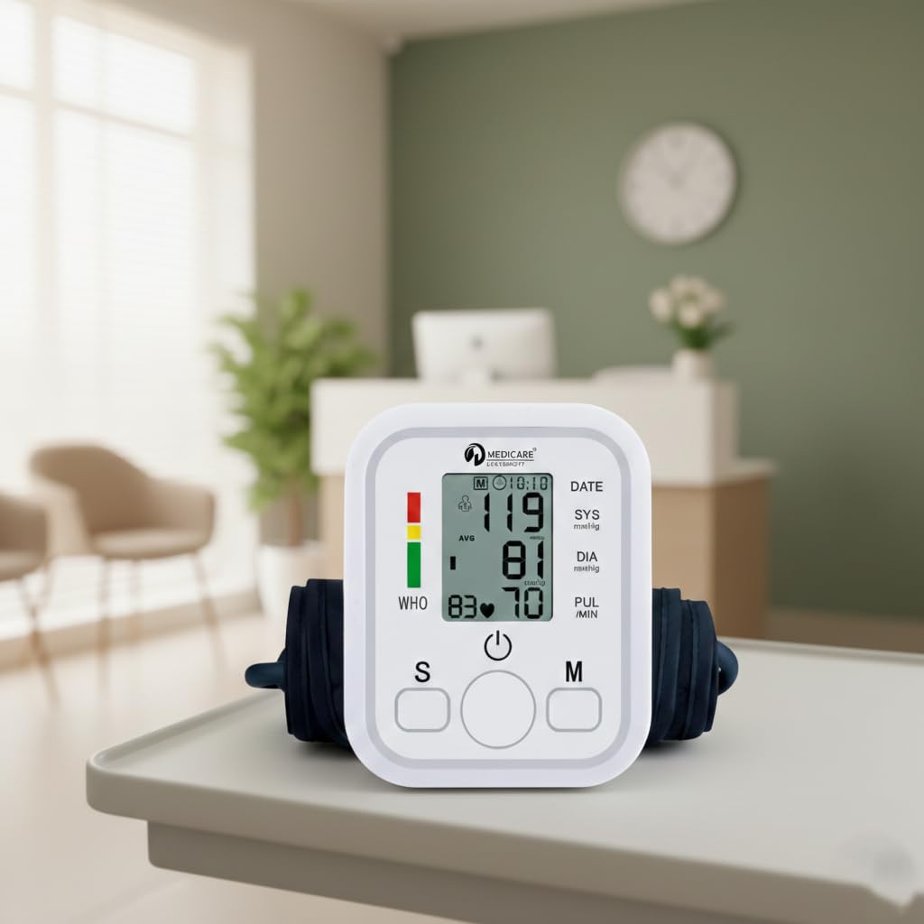 AccuTrust Automatic Upper Arm BP Machine with Talking Function and Wide Screen | Reliable Digital Blood Pressure Monitor for Daily Home Care