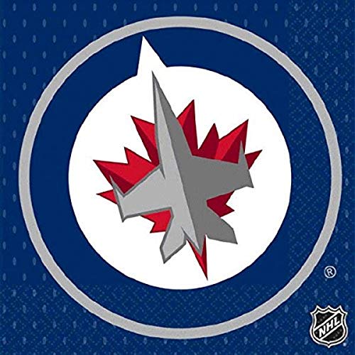 Amscan 513833 Winnipeg Jets Collection Luncheon Napkins, 16 pcs