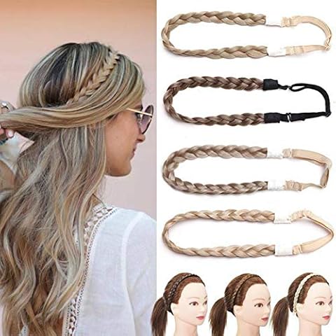 Extensiones de cabello Hairband trenzado de cabello Cover