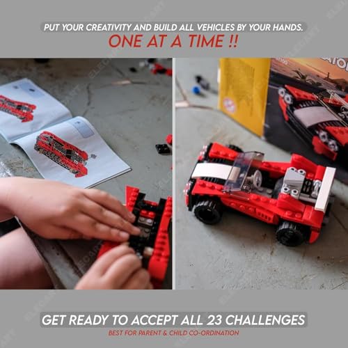 Image of 23 in 1 Speed Champions Building Kit | STEM Toy for Kids 6+ | Car Enthusiasts Imaginative Play Educational Building Toy | Collectible Model Realistic Race Car - 278+ Pcs