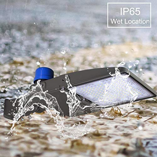 Kadision 150W LED Parking Lot Light with Photocell, LED Shoebox Lights with Slip Mount Replaces 500W HID/HPS, Dusk-to-Dawn Street Pole Light, 5000K 19500LM 100-277V IP65 ETL DLC Listed 5-year Warranty