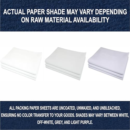 White Bulk Packing Paper Sheets for Moving | 640 sheets | 27\" x 17\" | 20 lb | Twin Pack | | Newsprint Wrapping Paper Sheets - Must Have in Your Moving Supplies, Packing Materials, Moving Paper Wrap - Thumbnail 5