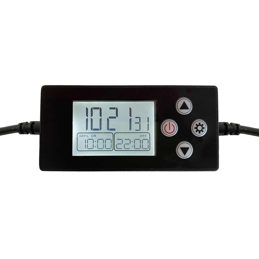HappyBird Lighting Programmable Sunrise Sunset Dimming Timer - Slowly Dims On & Off - Works on Any LED Light - Auto On and Off - Provides Accurate Timing – Comes with Built-in Battery Backup