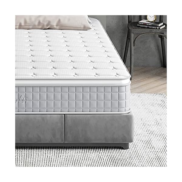 Vesgantti 9.6 Inch Pocket Sprung Mattress with Breathable Foam and Individually Wrapped Spring - Medium Firm Feel, Modern Box Top Collection - Image 5